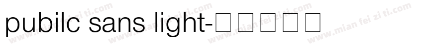 pubilc sans light字体转换
